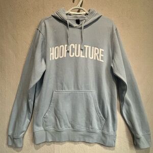 Hoop Culture Basketball Gray Hoodie Sweatshirt Sz M Blue By District